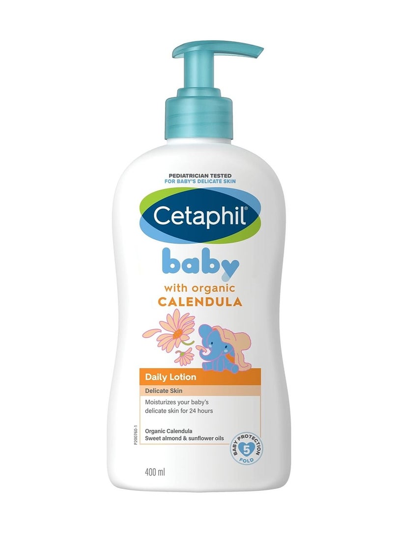 Cetaphil Baby Daily Lotion With Organic Calendula Delicate Skin 400ml