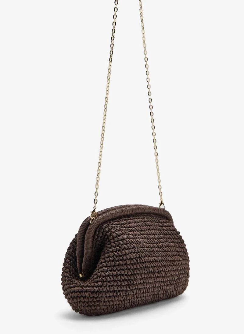 مانجو Natural fiber clutch bag