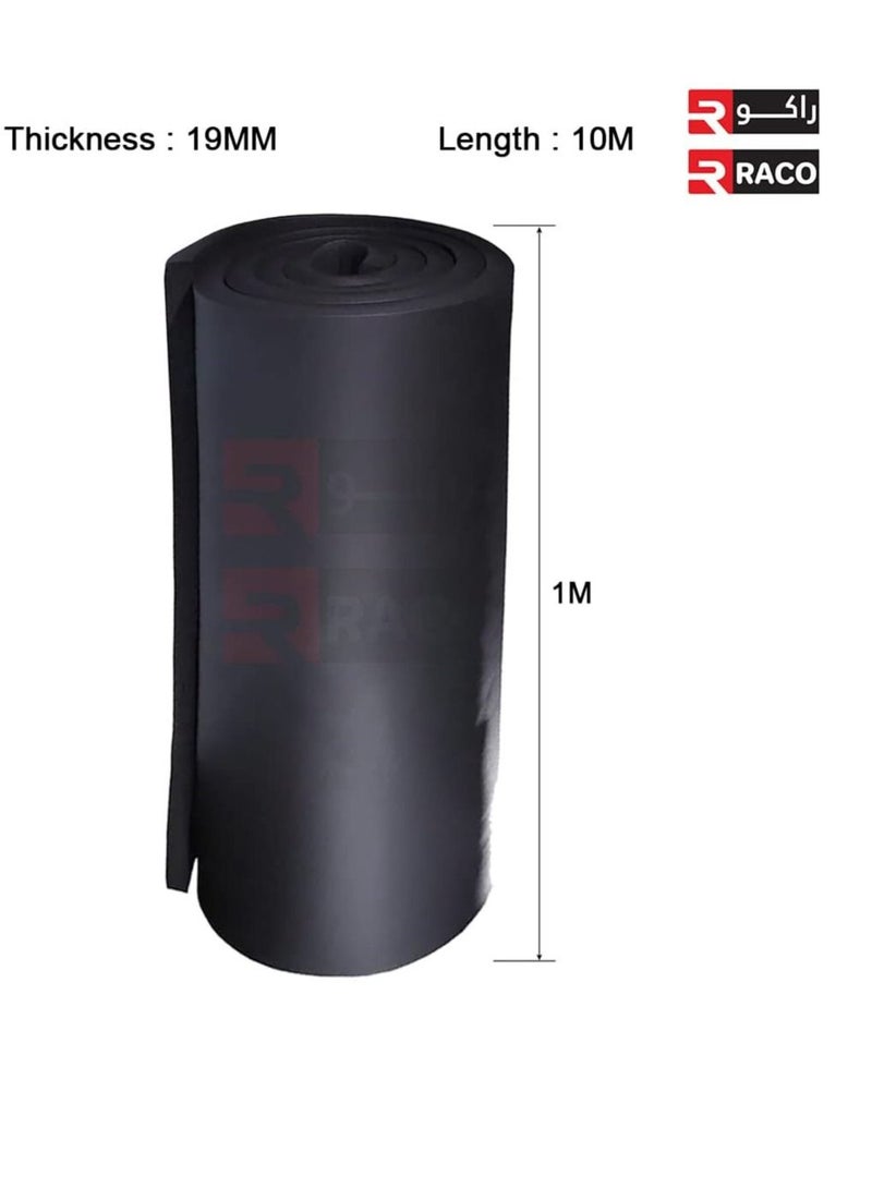 RACO RACO Pipe Insulation Foam Soft Rubber Sheet Roll to Protect Pipes and Heat Preservation Moisture-Proof Waterproof Thermal Insulation (19MM, NON ADHESIVE) - Image 4