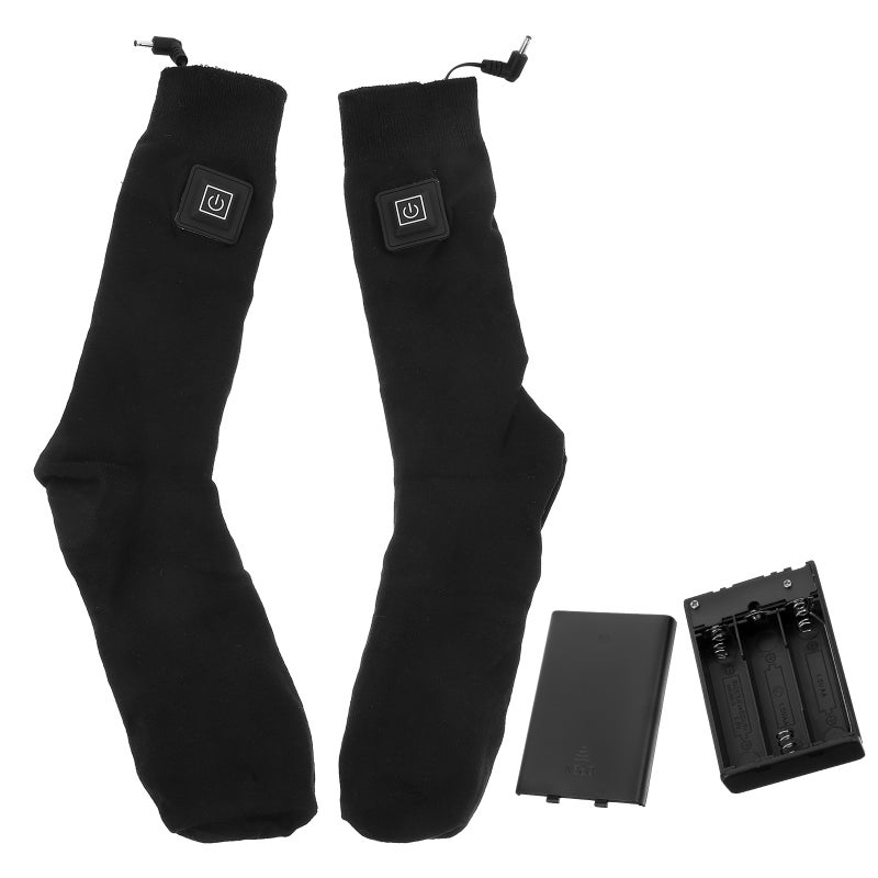 2 Pairs of Electric Socks with Battery Box Thermal Socks Thick Cotton Socks - Image 1