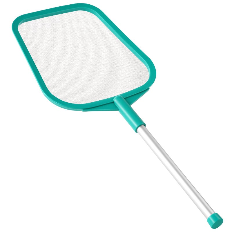 Loiyadn Pool Skimmer - Pool Net with Pole, Pool Skimmer Net with Solid Plastic Frame, Skimmer Net with Fine Mesh Net, Hot Tub Skimmer Net - Image 1