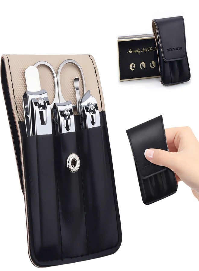 NEMIBAD Nail Clipper Set, 6 Pcs Toenail Clippers, Stainless Steel Fingernail Clipper, and PU Leather Manicure Set, Purse Essentials Travel Nail Kit Gift Ideas - Image 1