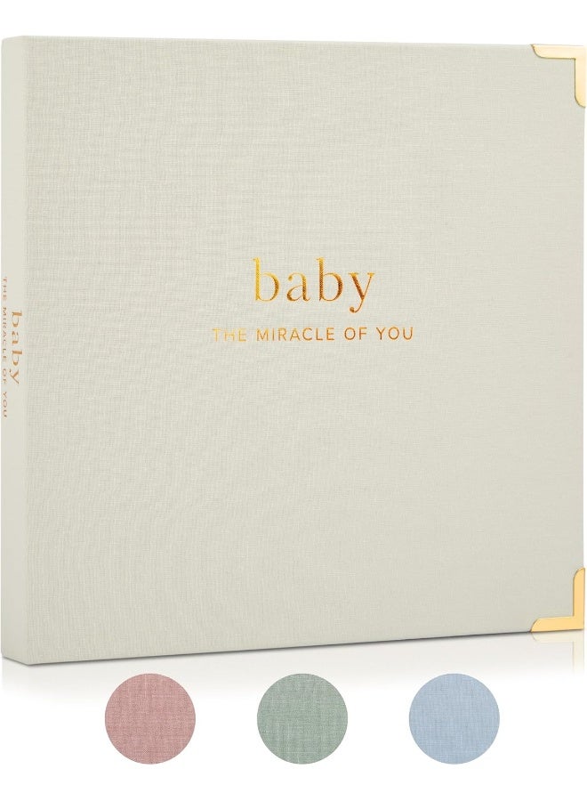 ZICOTO Keepsake Baby Memory Book for Boys and Girls â€“ Timeless First 5 Year Baby Book â€“ Gender Neutral Beige Baby Journal Scrapbook or Photo Album - A Milestone Book to Record Every Event from Birth to Age 5 - Image 1