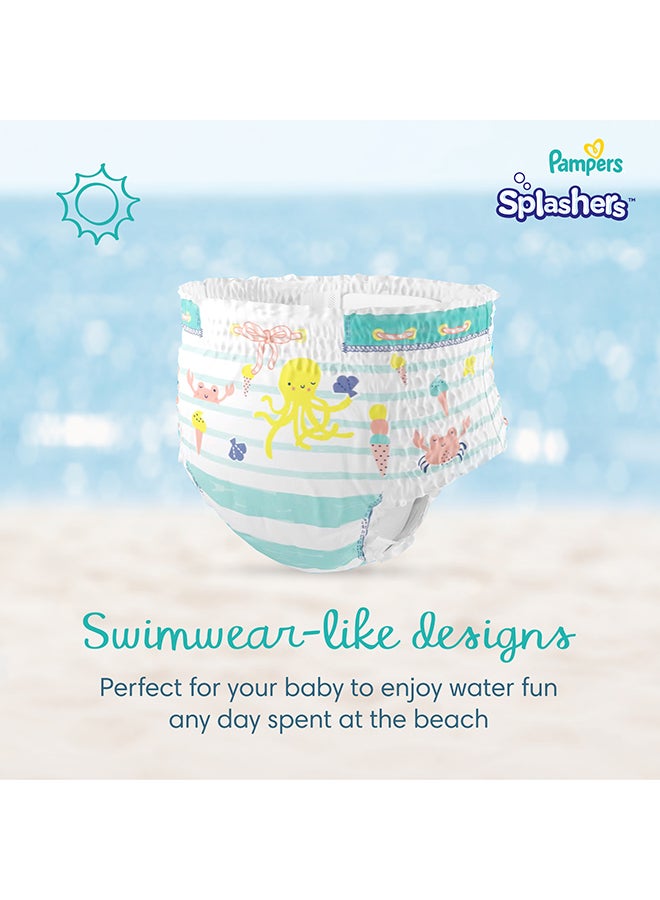 بامبرز حفاضات سبلاشرز سروال سباحة ، بمقاس ٤-٥ ، ٩-١٥ كجم ، عبوة محموله ، ١١ حفاضة - Image 2