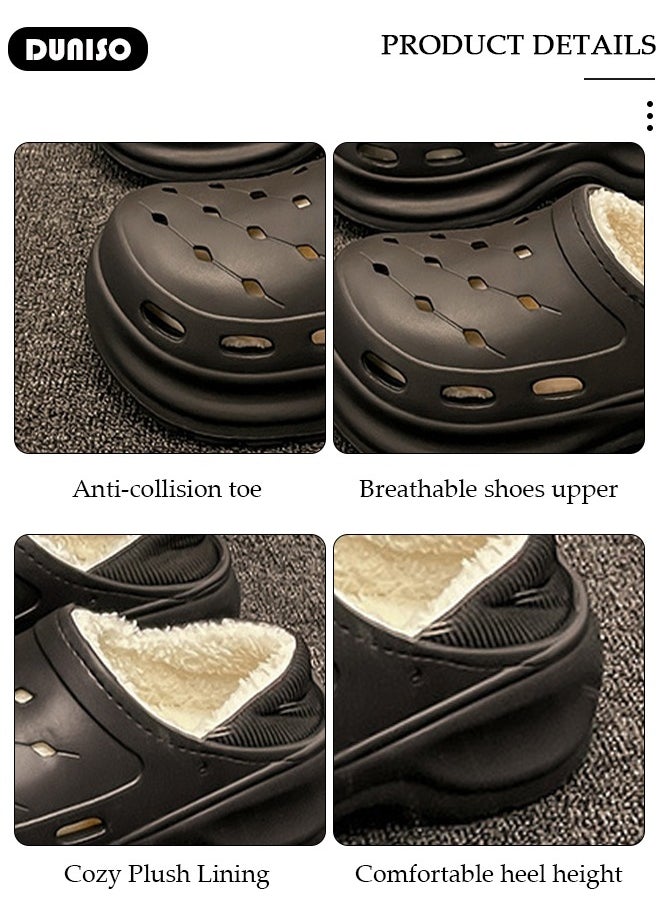 DUNISO House Slippers for Women,Washable Lined Clogs, Fashion Warm Shoes with Thick Sole, Comfortable Home Fuzzy Slippers, Lightweight Non Slip House Shoes For Cozy Indoor Outdoor  - Image 2