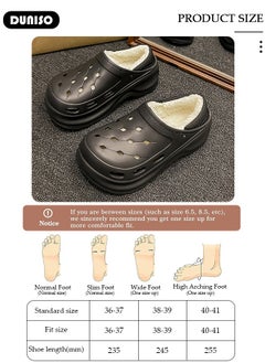 DUNISO House Slippers for Women,Washable Lined Clogs, Fashion Warm Shoes with Thick Sole, Comfortable Home Fuzzy Slippers, Lightweight Non Slip House Shoes For Cozy Indoor Outdoor  - Image 4