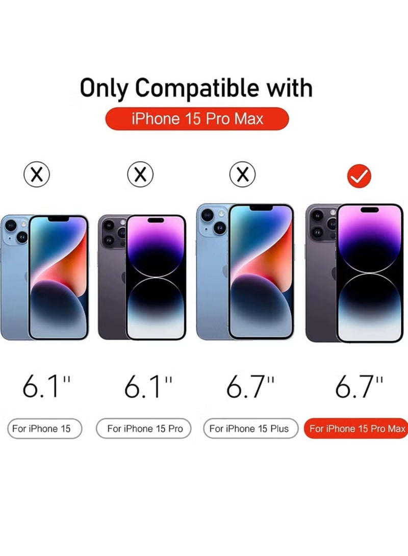 general Screen protector Compatible with iPhone 15 Pro Max 5G Privacy Tempered Glass Screen Protector 【Bubble Free】【Anti-Glare】【HD Full Coverage】【Easy Installation】【Scratch Resistant】 - Image 2