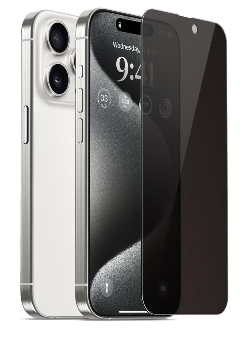 general Screen protector Compatible with iPhone 15 Pro Max 5G Privacy Tempered Glass Screen Protector 【Bubble Free】【Anti-Glare】【HD Full Coverage】【Easy Installation】【Scratch Resistant】 - Image 1