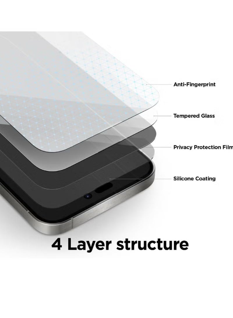 general Screen protector Compatible with iPhone 15 Pro Max 5G Privacy Tempered Glass Screen Protector 【Bubble Free】【Anti-Glare】【HD Full Coverage】【Easy Installation】【Scratch Resistant】 - Image 3
