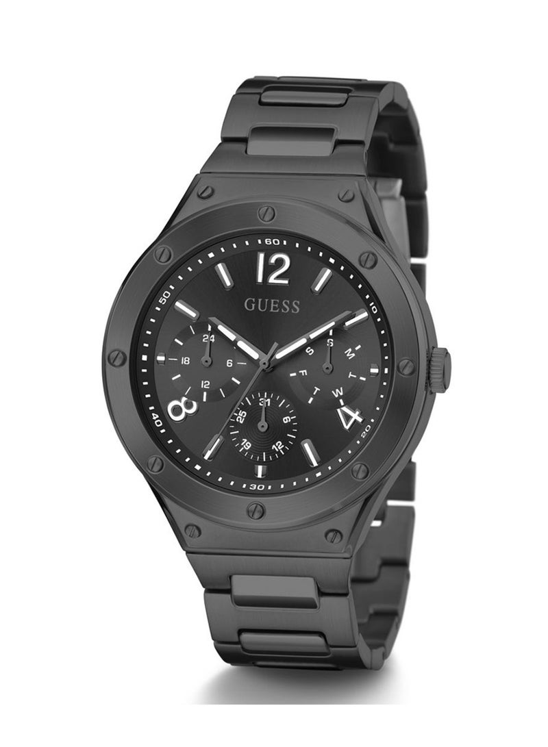 GUESS Scope Men's Analogue Multi Function Stainless Steel Watch GW0454G3 - 44mm - Black - Image 5