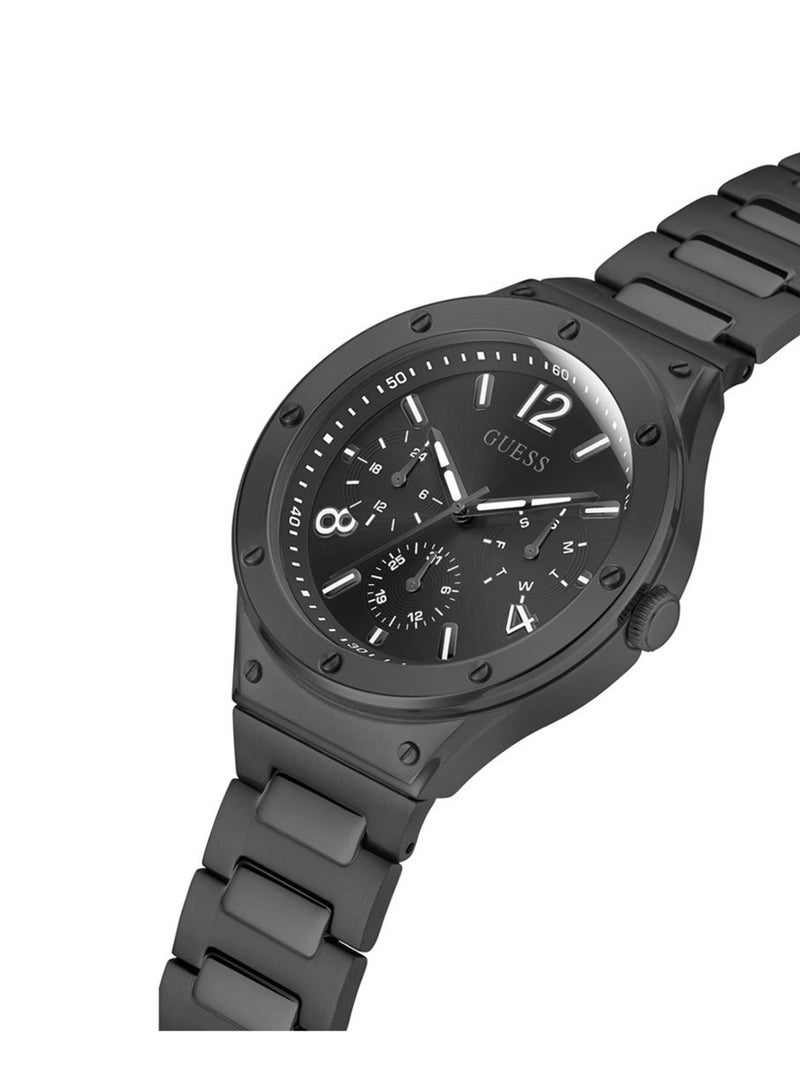 GUESS Scope Men's Analogue Multi Function Stainless Steel Watch GW0454G3 - 44mm - Black - Image 2