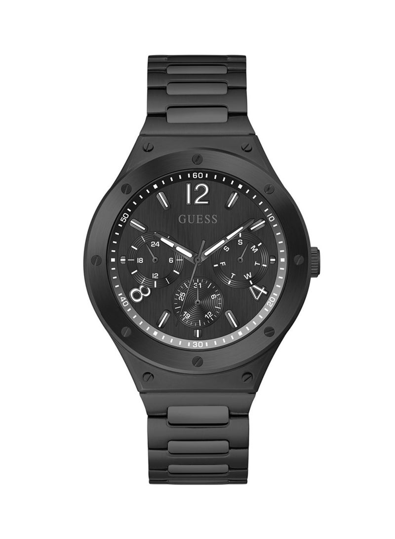 GUESS Scope Men's Analogue Multi Function Stainless Steel Watch GW0454G3 - 44mm - Black - Image 1