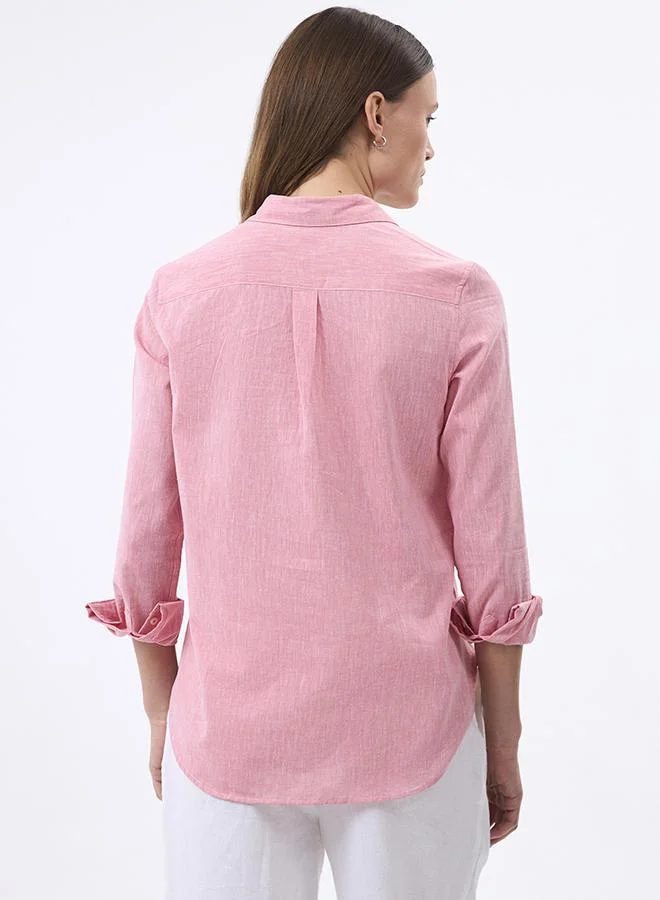 FELIX HARDY Linen Blended Shirt for Women