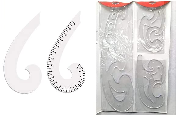 Hesch 9 Brand Armhole Curve and French Curve Scale for Tailoring Combo Pack Pack of Five - Image 1