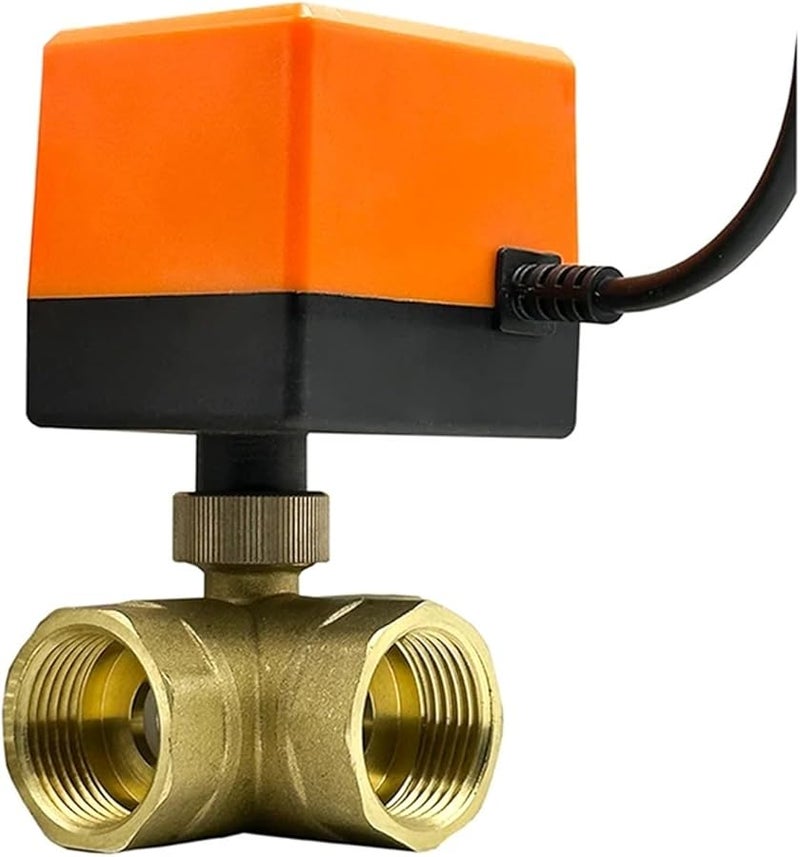 1 1 4 Inch 24VDC Three Way Motorized Brass Electric Ball Valve 12V 220V 2 Wire Control - Image 2