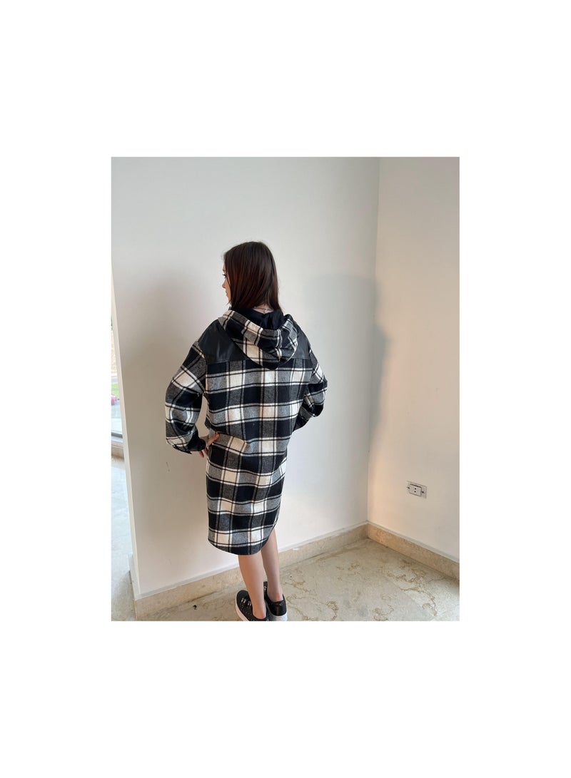 Checkered Longline Shirt - Image 3