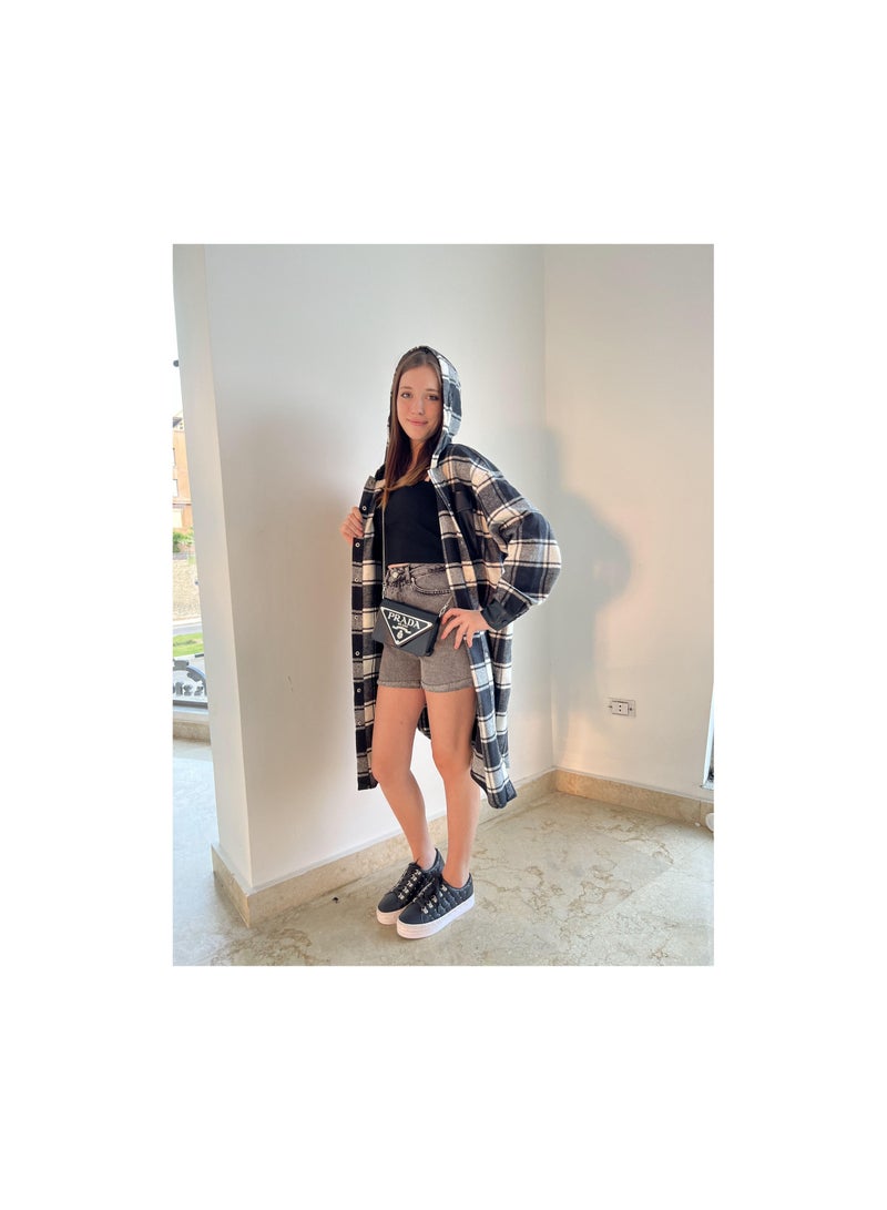 Checkered Longline Shirt - Image 2