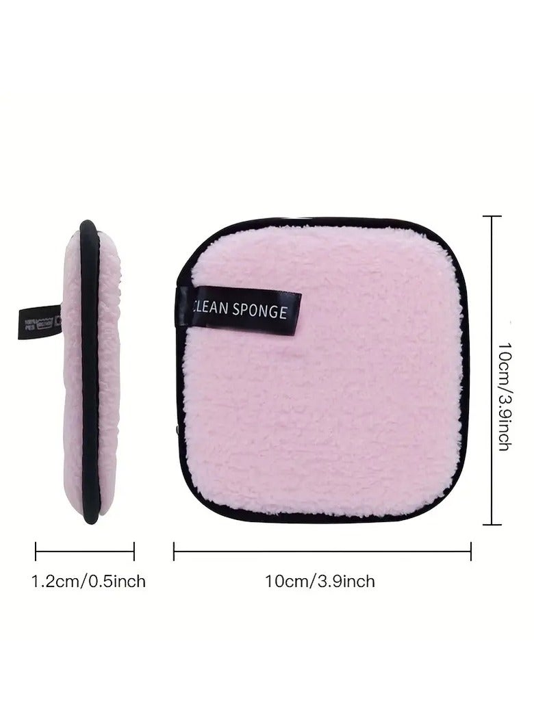Generic Reusable Makeup Remover Pads Soft Facial Cleansing Cloths Washble Square Ideal For Daily Use - Image 3