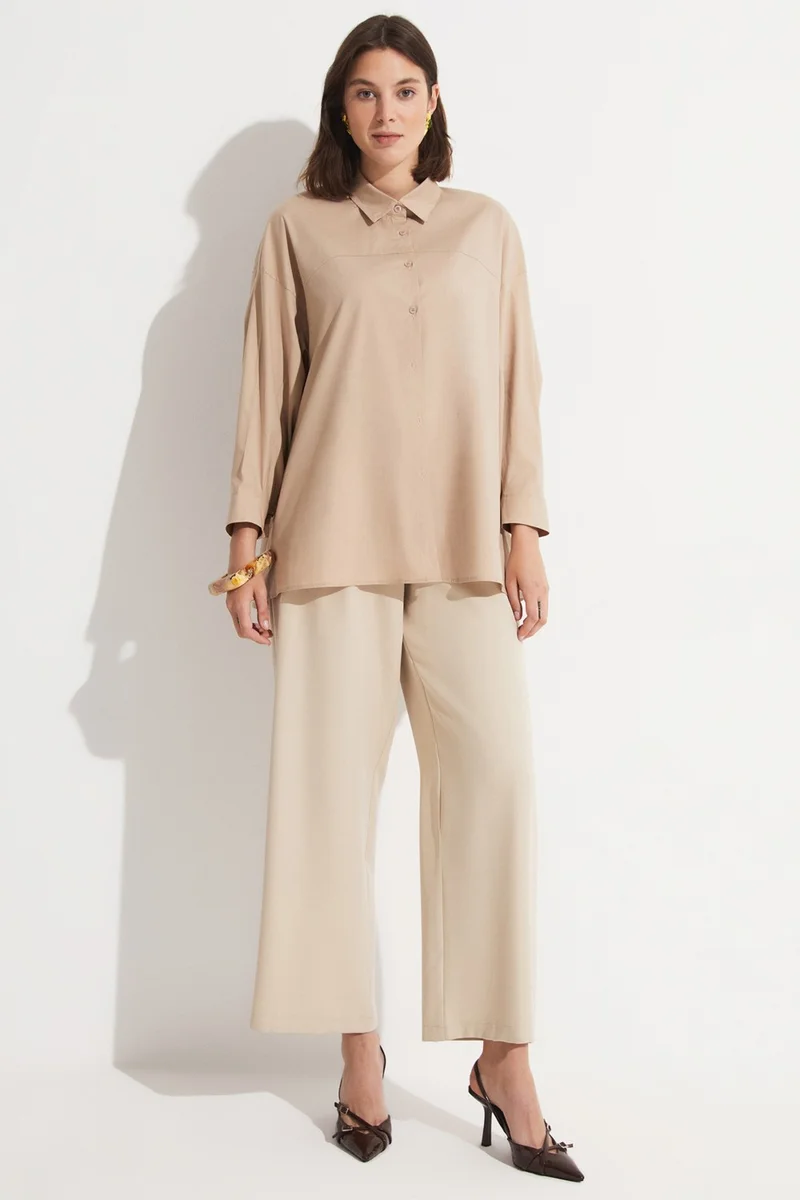 JUNE 100% Cotton Stitch Detail Shirt