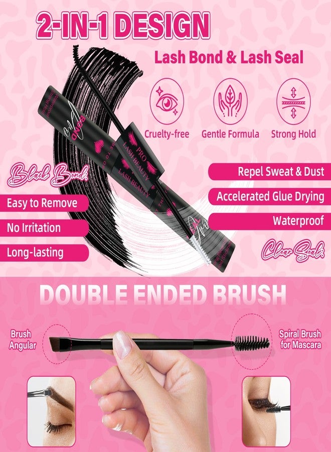 PRO LASHBEAUTY PROLASHBEAUTY Wispy Lash Clusters Kit Lash Extension Kit with 3D Volume Flora Lash Clusters Waterproof Lash Bond and Seal Eyelash Applictor Remover (Sunrise,8-16mix) - Image 4