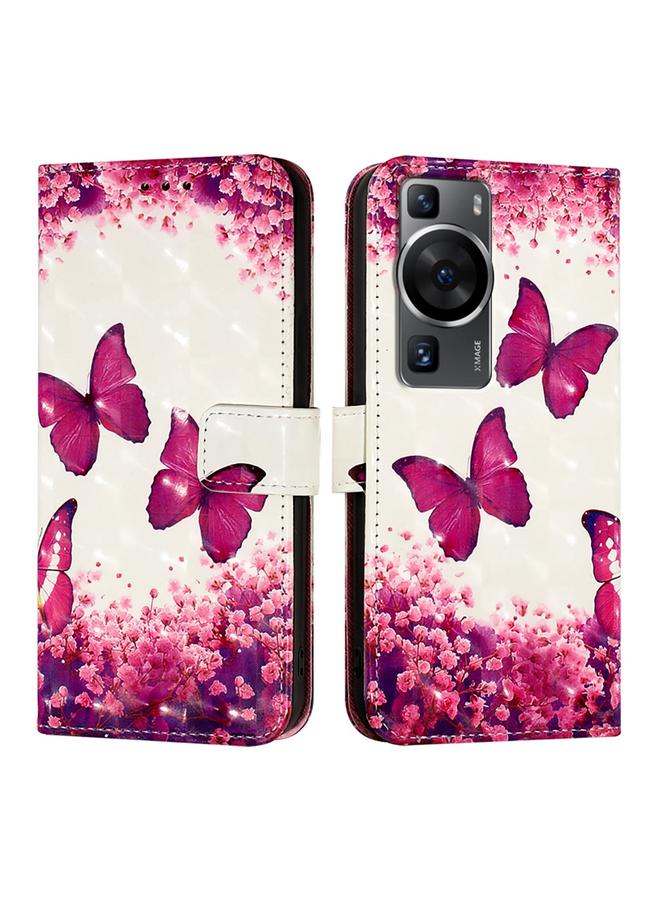 Zaboon Case For Huawei P60 3D Painting Horizontal Flip Leather Phone Case - Image 2