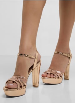 Ella Limited Edition Embellished Platform Block Heel Sandal  - Image 5