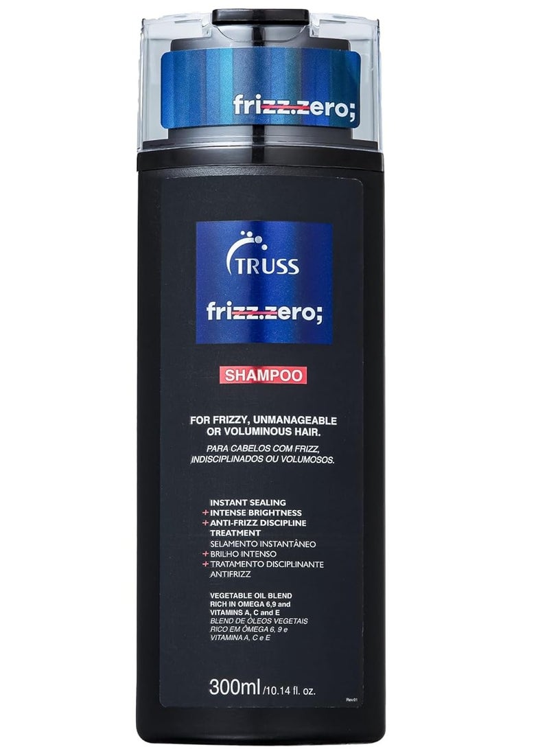 تروس شامبو تروس فريز زيرو | شامبو العناية بالشعر المضاد للتجعد للنساء والرجال | شامبو خالي من الملح للشعر الجاف والمجعد والمعالج كيميائياً | تركيبة مرطبة ومنعمة (300 مل/10.14 أونصة سائلة) - Image 1