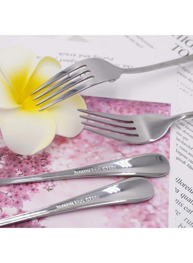 HONBAY 4Piece 18.5Cm/7.28Inch Stainless Steel Dinner Forks Salad Forks Dessert Forks For Home Restaurant Office School And More - Image 5