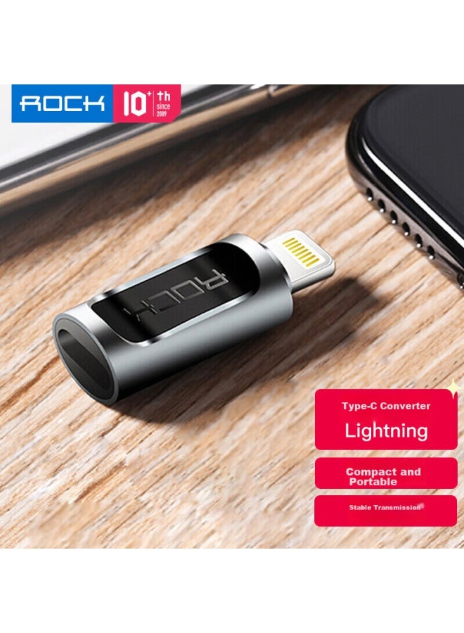 Rock Adapter, Type-c To Lightning Converter, Android And Apple Charging Cable, Data Cable, All-metal, Supports Iphone 14 Pro Max/13/12/8 Plus/7/6s - Image 2