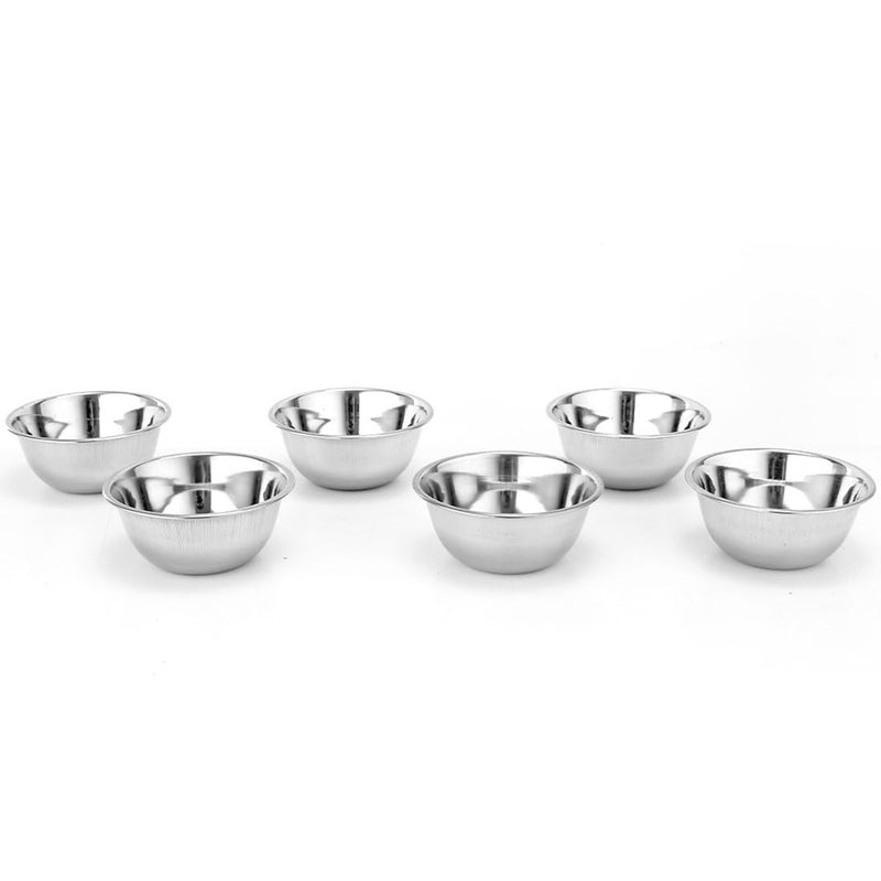 Wonderchef Venice Stainless Steel Bowl Set of 6 | Classic Design and Gloss Finish | 100% Food-grade Stainless Steel | Non-corrosive, Sturdy, Unbreakable | Serve vegetables, fruits, curd, dal, desserts - Image 1