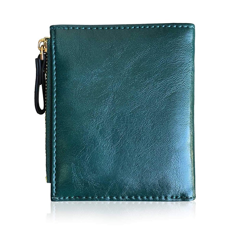 AOXONEL Girls Wallet Small Bifold Womens Wallets Rfid,Compact Female Cute Mini Zipper Coin Card Purse for Teen Girl Kids (Green) - Image 4