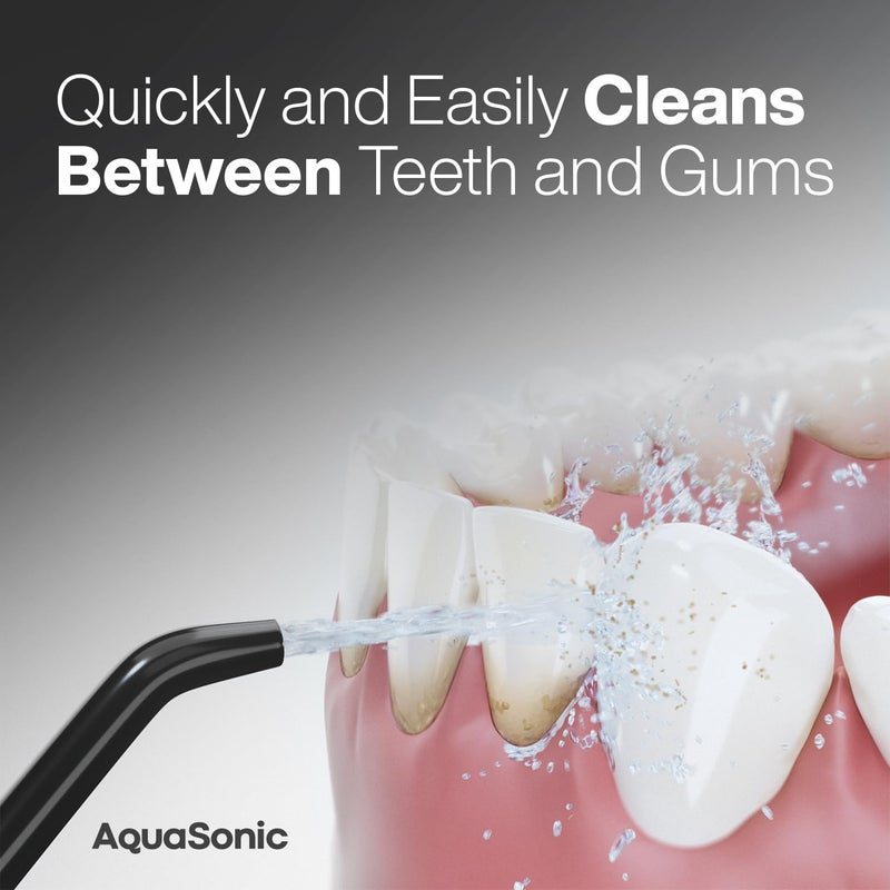 AquaSonic Aqua Flosser - Cordless Rechargeable Water Flosser for Teeth - Waterproof, Portable Oral Irrigator for Dental Cleaning with 5 Jet Tips â€“ Braces Home Travel - Image 2