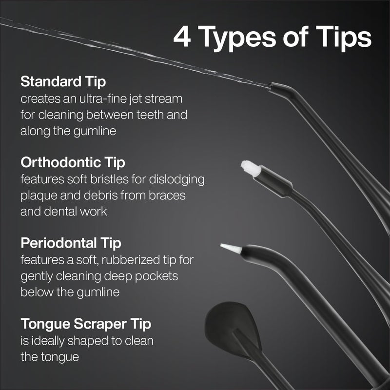 AquaSonic Aqua Flosser - Cordless Rechargeable Water Flosser for Teeth - Waterproof, Portable Oral Irrigator for Dental Cleaning with 5 Jet Tips â€“ Braces Home Travel - Image 4