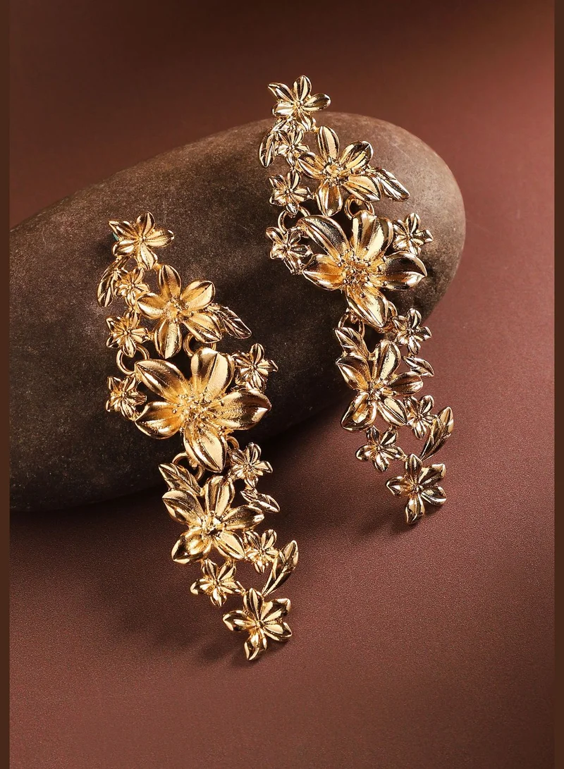SOHI Gold Plated Designer Party Wear Drop Earring For Women