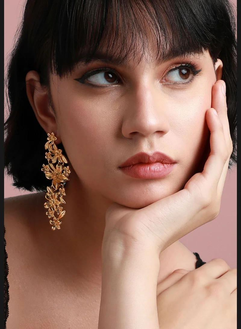 SOHI Gold Plated Designer Party Wear Drop Earring For Women