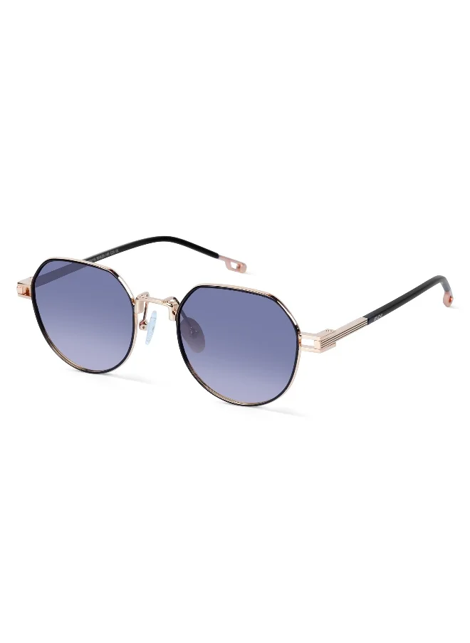 Woggles Ockhi Grit Blue Gradient Polarized Round Sunglasses