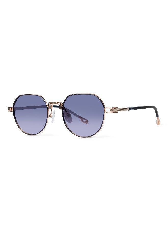 Woggles Ockhi Grit Blue Gradient Polarized Round Sunglasses  - Image 5