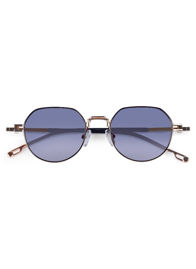 Woggles Ockhi Grit Blue Gradient Polarized Round Sunglasses  - Image 3