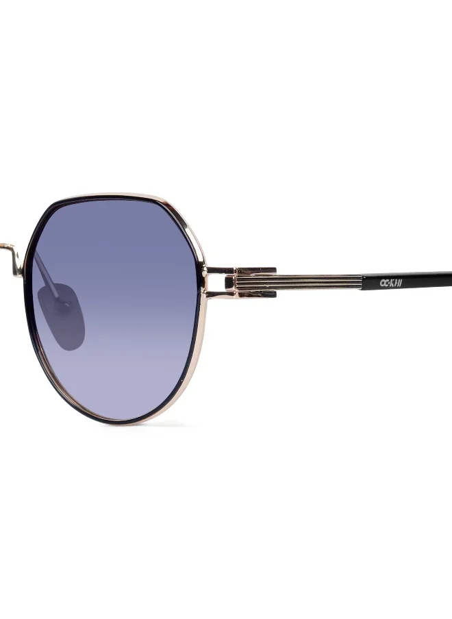 Woggles Ockhi Grit Blue Gradient Polarized Round Sunglasses