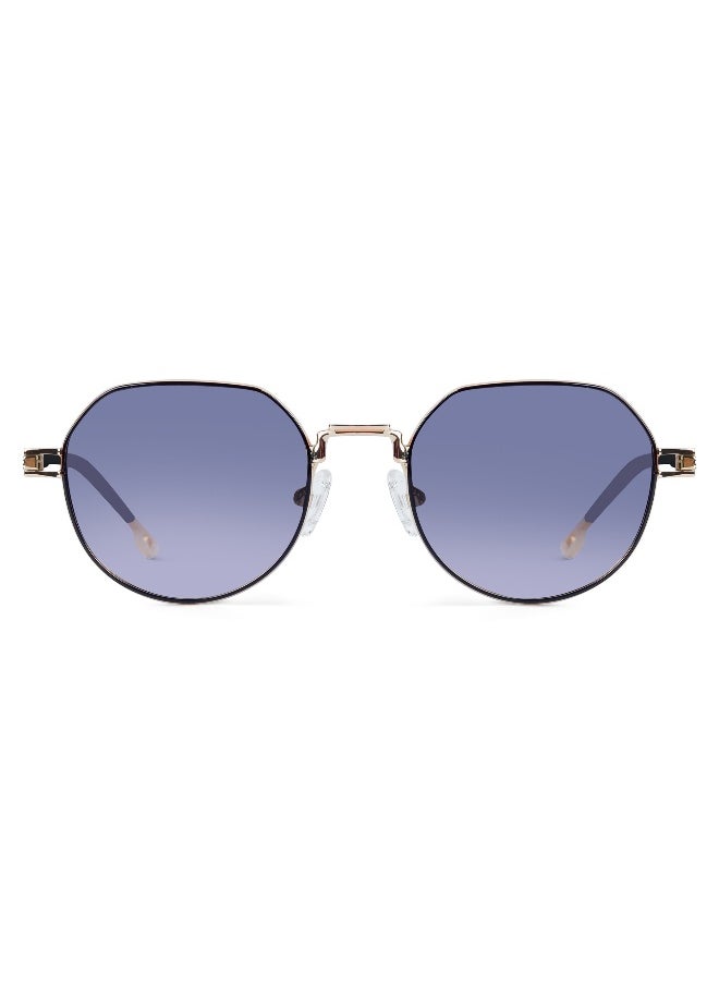 Woggles Ockhi Grit Blue Gradient Polarized Round Sunglasses  - Image 4