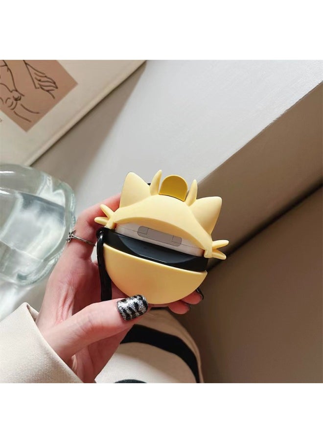 Generic - Meow Meow Ball Airpods Pro For Apple 1/2/3 Generation Bluetooth Wireless Headphone Case Cartoon Silicone Protective Case-Color:Meow Ball Hook-Applicable Model:airpods 1/2 Generation - Image 1