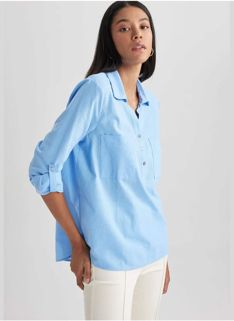 DeFacto Woman Woven Long Sleeve Shirt