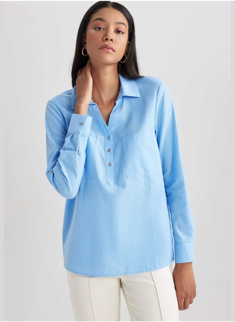 DeFacto Woman Woven Long Sleeve Shirt