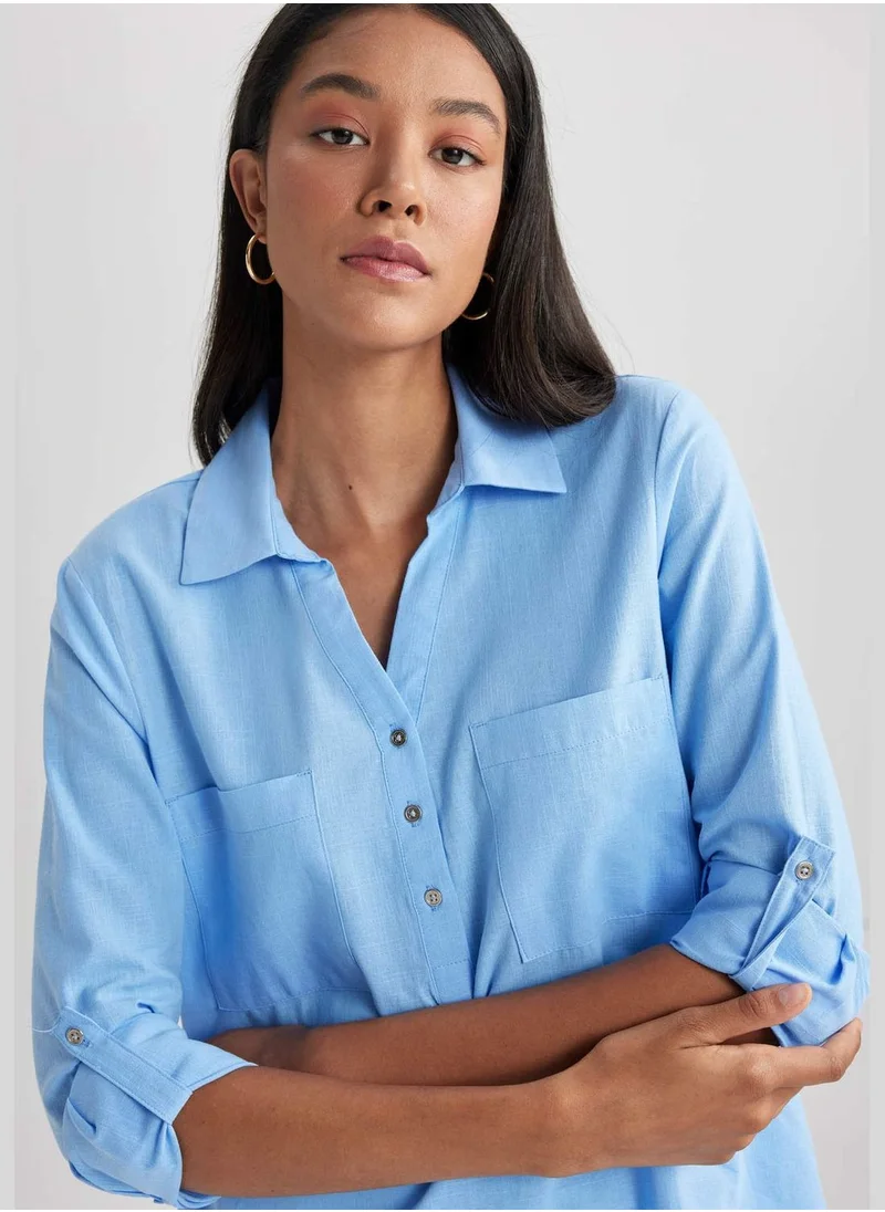 DeFacto Woman Woven Long Sleeve Shirt