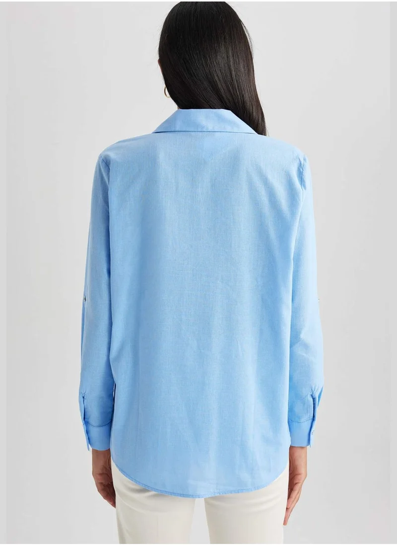 DeFacto Woman Woven Long Sleeve Shirt