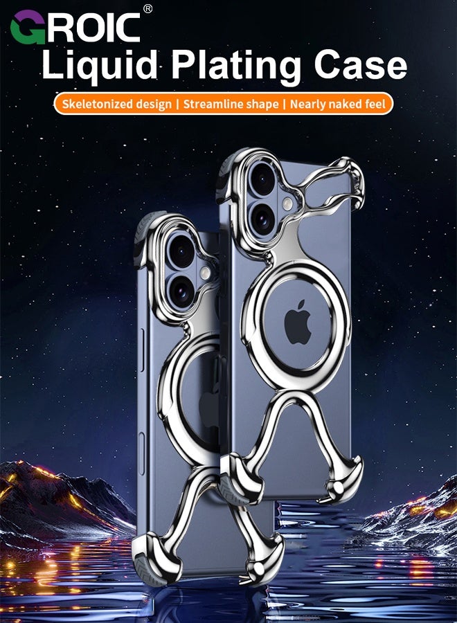 GROIC Frameless iPhone 17 Phone Case,Compatible with iPhone 17 Phone Cover,Slim Shockproof Thin Bumper Cases for iPhone 17 Cover,Magnetic iPhone 17 Phone Shell 6.3 inch - Image 2