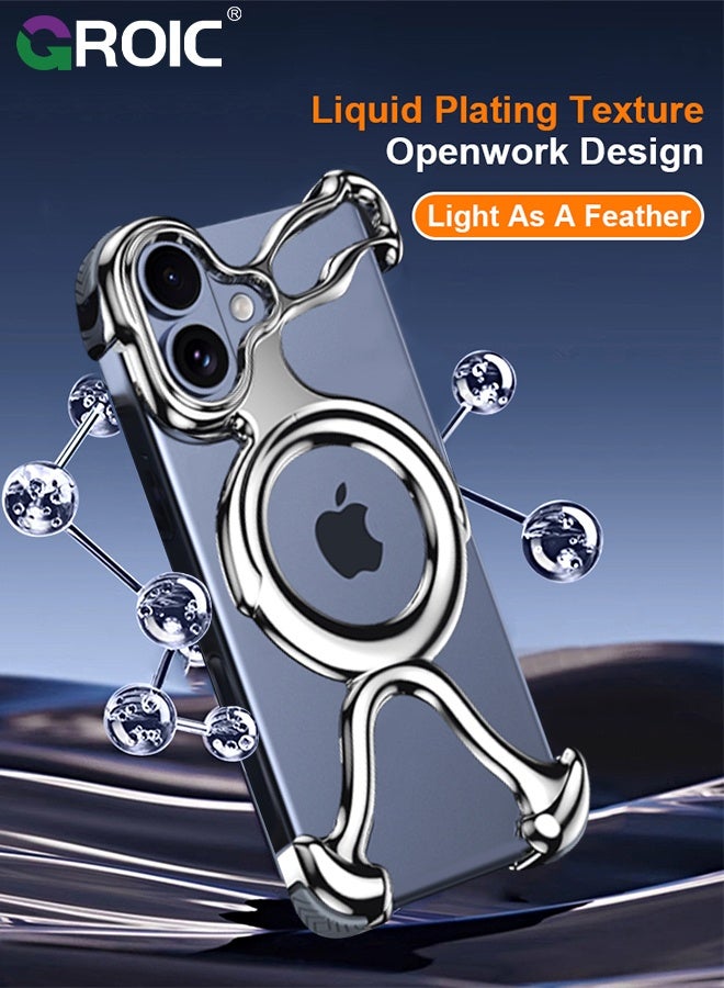 GROIC Frameless iPhone 17 Phone Case,Compatible with iPhone 17 Phone Cover,Slim Shockproof Thin Bumper Cases for iPhone 17 Cover,Magnetic iPhone 17 Phone Shell 6.3 inch - Image 4