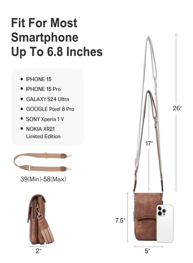 CHOLISS Cell Phone Crossbody Purse Small Cross Body Bag for Woman Leather Travel Wallet Shoulder Handbags with Card Slots, Black, Small, Crossbody Phone Purse - Image 4