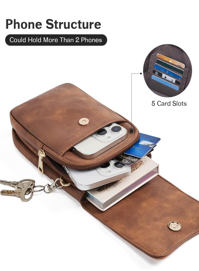 CHOLISS Cell Phone Crossbody Purse Small Cross Body Bag for Woman Leather Travel Wallet Shoulder Handbags with Card Slots, Black, Small, Crossbody Phone Purse - Image 3