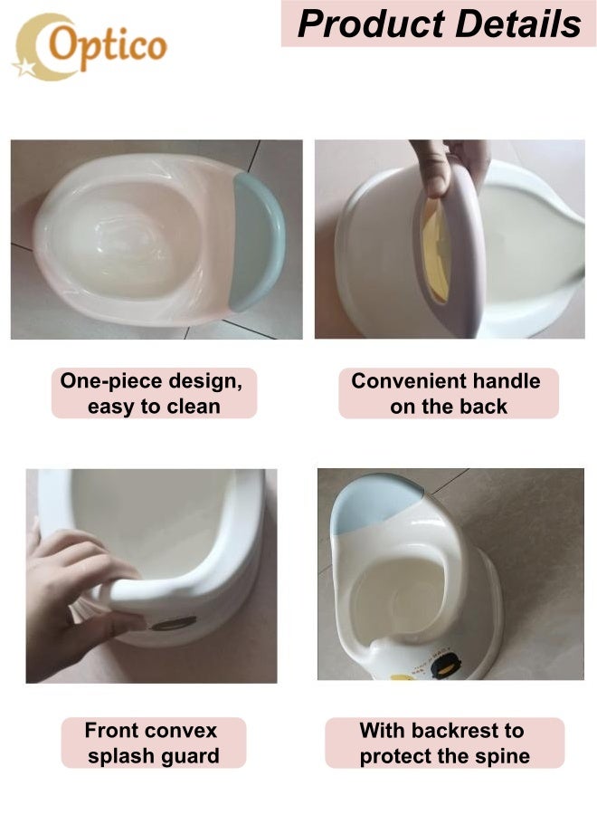 Baby Potty Seat, Potty Trainer Kids Potty Chair with Lid & High Back Support Kids' Travel Potty Toilet Child Potty Training Chair with Splash Guard Portable Training Toilet for Boys & Girls Indoor & Outdoor for 1-3 Years Old Babies - Image 3